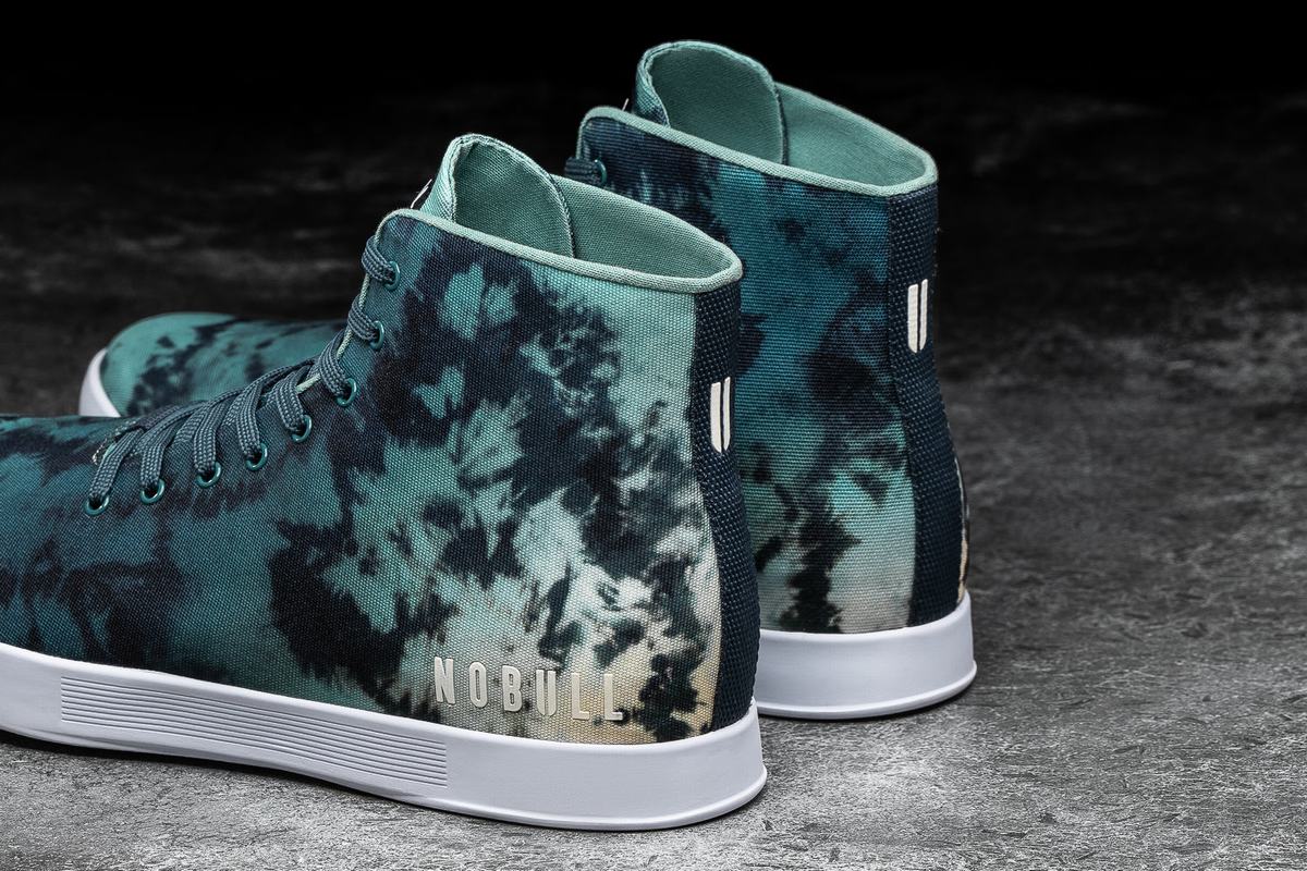 Nobull High-Top Tie-Dye Canvas Men's Trainers Turquoise | Australia (HT5432)